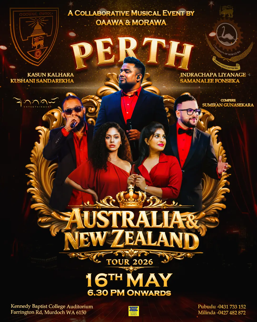 Kasun-Indrachapa-Kushani-Samanalee Live in Concert | Perth